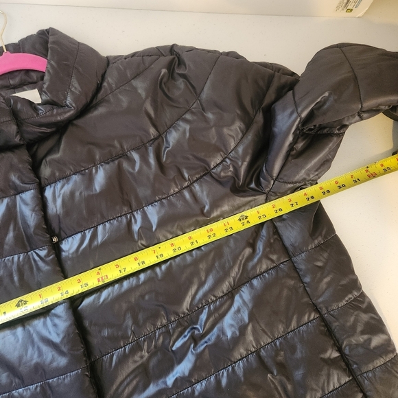 Addition Elle Black Winter Puffer Puffy Coat Jacket Plus Size 3X Lightweight - Picture 7 of 7